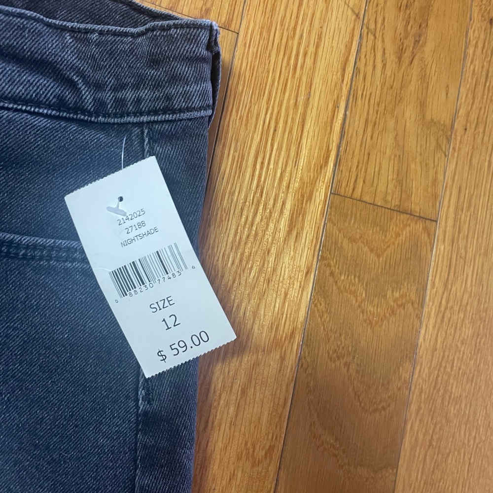 DL1961 black Denim Mini Skirt girls size 12 NWT - Picture 2 of 9